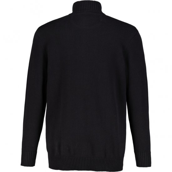 JP1880 Cardigan Knitted with Zipper Black TALL - ROPA DE HOMBRE MT-6XLT - Tamaños de talle alto