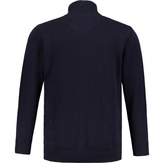 JP1880 Cardigan Knitted with Zipper Navy TALL - ROPA DE HOMBRE MT-6XLT - Tamaños de talle alto