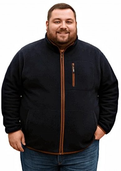 Espionage FL048 Microfleece Jacket Navy - Chaquetas - Chaquetas Tallas Grandes 2XL-8XL