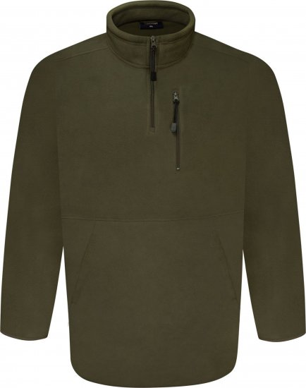 Espionage FL034 Microfleece Half Zip Jacket Light Olive - Chaquetas - Chaquetas Tallas Grandes 2XL-8XL