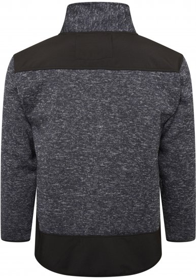 Kam jeans KV133 Twisted Marl Fleece Jacket Black - Chaquetas - Chaquetas Tallas Grandes 2XL-8XL