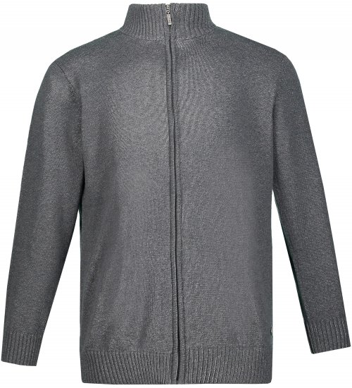 JP1880 Cardigan Knitted with Zipper Grey - Sudaderas - Sudaderas 2XL-12XL
