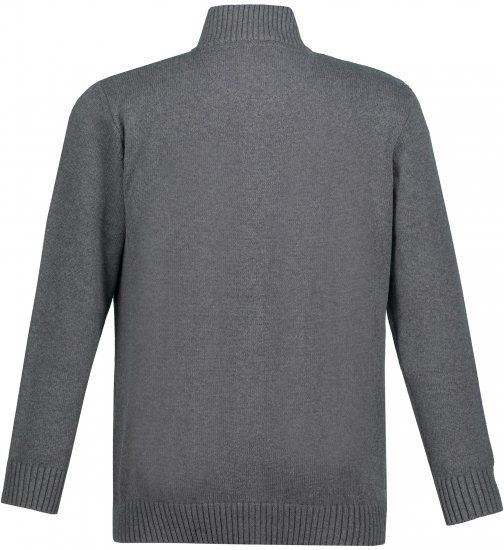 JP1880 Cardigan Knitted with Zipper Grey - Sudaderas - Sudaderas 2XL-12XL