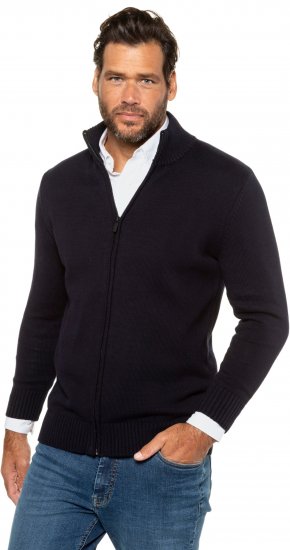 JP1880 Cardigan Knitted with Zipper Navy - Sudaderas - Sudaderas 2XL-12XL