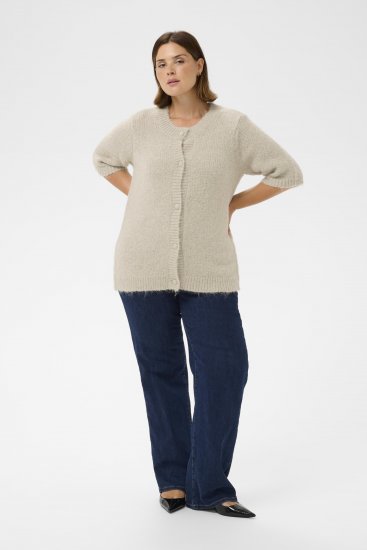 Kaffe Curve Emilia Cardigan Feather Grey Melange - Cárdigans - 
