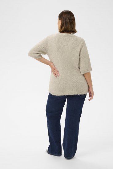 Kaffe Curve Emilia Cardigan Feather Grey Melange - Cárdigans - 