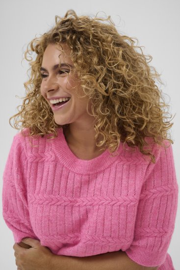 Kaffe Curve Minia Pullover Pink Power Melange - Jerséis de punto - 