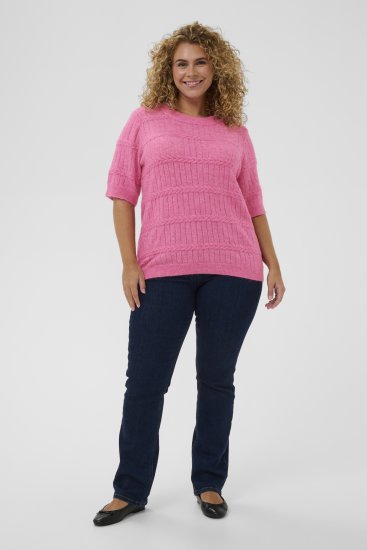 Kaffe Curve Minia Pullover Pink Power Melange - Jerséis de punto - 