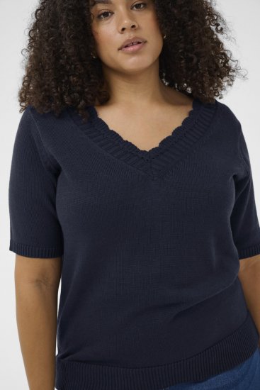 Kaffe Curve Leani Knitted Pullover Midnight Marine - Jerséis de punto - 
