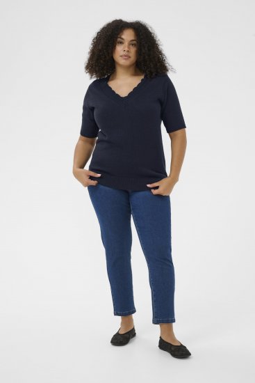 Kaffe Curve Leani Knitted Pullover Midnight Marine - Jerséis de punto - 