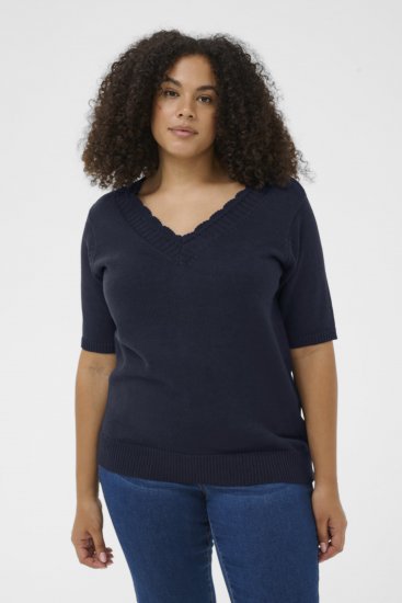 Kaffe Curve Leani Knitted Pullover Midnight Marine - Jerséis de punto - 