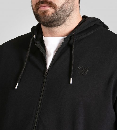 Duke Kenilworth Pin Tuck Sleeves Zip Through Hoodie Dark Navy - Sudaderas - Sudaderas 2XL-12XL
