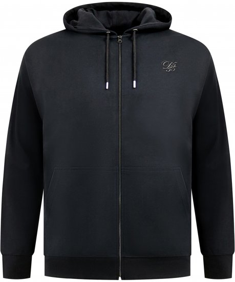 Duke Kenilworth Pin Tuck Sleeves Zip Through Hoodie Dark Navy - Sudaderas - Sudaderas 2XL-12XL