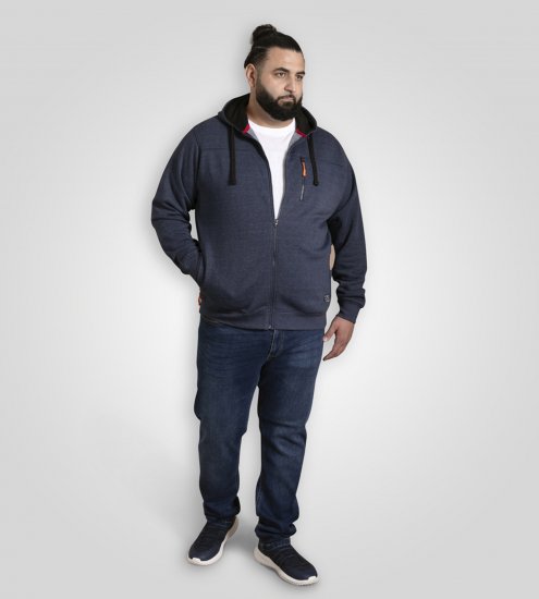 D555 Mansfield Hoodie with Zipper Navy - Sudaderas - Sudaderas 2XL-12XL