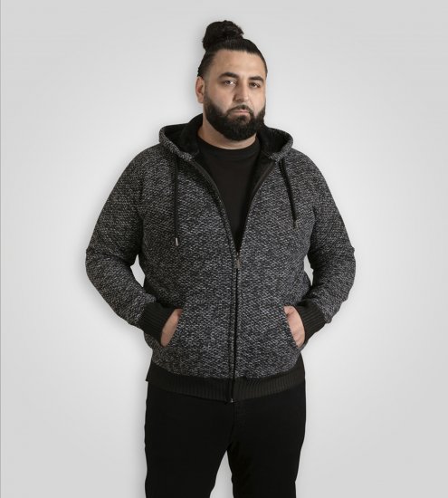 Duke Fareham Bonded Sherpa Lining Knitted Hoodie Grey - Sudaderas - Sudaderas 2XL-12XL
