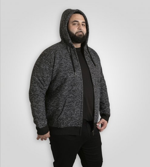 Duke Fareham Bonded Sherpa Lining Knitted Hoodie Grey - Sudaderas - Sudaderas 2XL-12XL