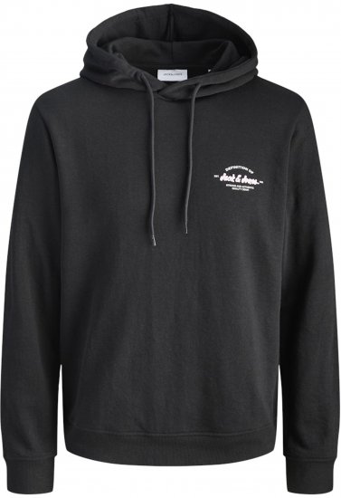 Jack & Jones Brandon Hoodie Black - Sudaderas - Sudaderas 2XL-12XL