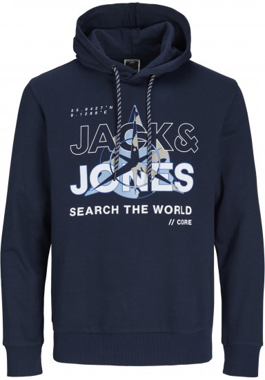 Jack & Jones Hunt Hoodie Navy - Sudaderas - Sudaderas 2XL-12XL
