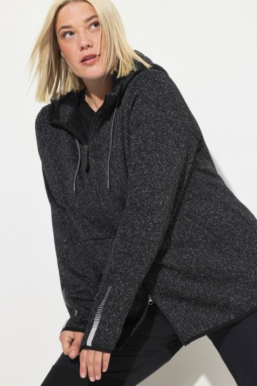 Ulla Popken Sweater Knit Fleece Hoodie Black - Sudaderas y hoodies - Sudaderas, Hoodies y Punto Cómodos