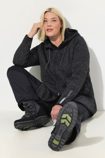 Ulla Popken Sweater Knit Fleece Hoodie Black - Sudaderas y hoodies - Sudaderas, Hoodies y Punto Cómodos