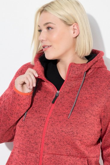 Ulla Popken Sweater Knit Fleece Hoodie Coral - Ulla Popken - Ulla Popken Ropa de Tallas Grandes