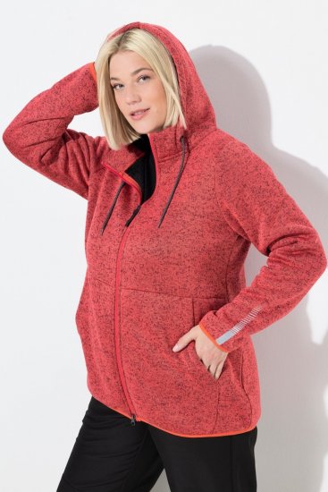 Ulla Popken Sweater Knit Fleece Hoodie Coral - Ulla Popken - Ulla Popken Ropa de Tallas Grandes