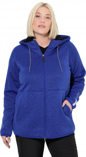 Ulla Popken Sweater Knit Fleece Hoodie Capri Blue - Sudaderas y hoodies - 
