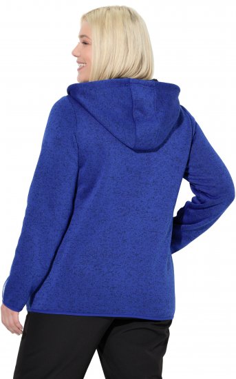 Ulla Popken Sweater Knit Fleece Hoodie Capri Blue - Sudaderas y hoodies - 