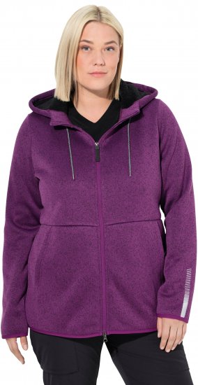Ulla Popken Sweater Knit Fleece Hoodie Aubergine - Sudaderas y hoodies - 