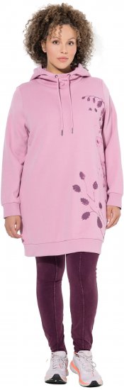 Ulla Popken Oversized Grass Graphic Hoodie Wildberry - Sudaderas y hoodies - 