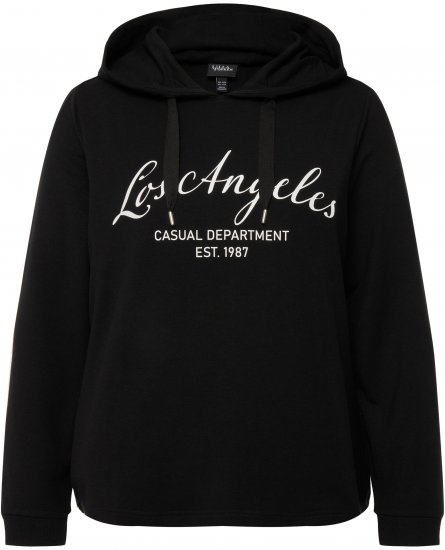Ulla Popken City Name Graphic Hoodie Black - Sudaderas y hoodies - 