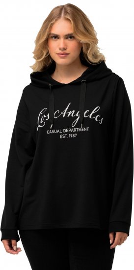 Ulla Popken City Name Graphic Hoodie Black - Sudaderas y hoodies - 