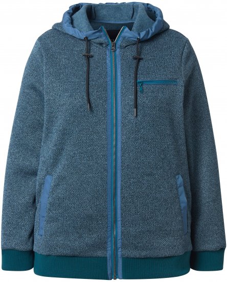 Ulla Popken Fleece-Lined Hoodie Dark Petrol - Sudaderas y hoodies - 