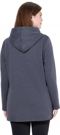 Ulla Popken Lettering GLOWING Hoodie Asphalt Grey - Camisetas estampadas para mujer - 