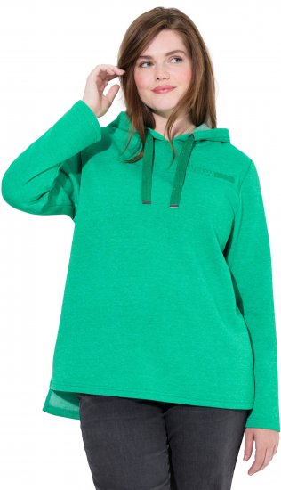 Ulla Popken Lettering GLOWING Hoodie Moss Green - Sudaderas y hoodies - 