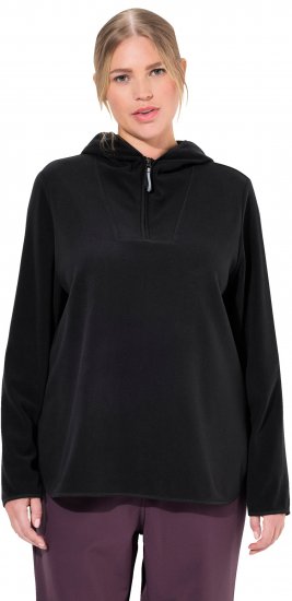 Ulla Popken Fleece Sweatshirt Hoodie Black - Sudaderas y hoodies - 