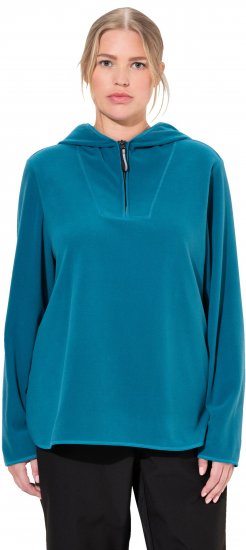 Ulla Popken Fleece Sweatshirt Hoodie Dark Petrol - Sudaderas y hoodies - 