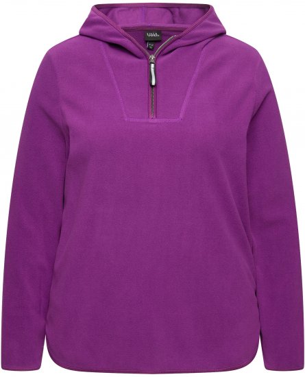 Ulla Popken Fleece Sweatshirt Hoodie Aubergine - Sudaderas y hoodies - 