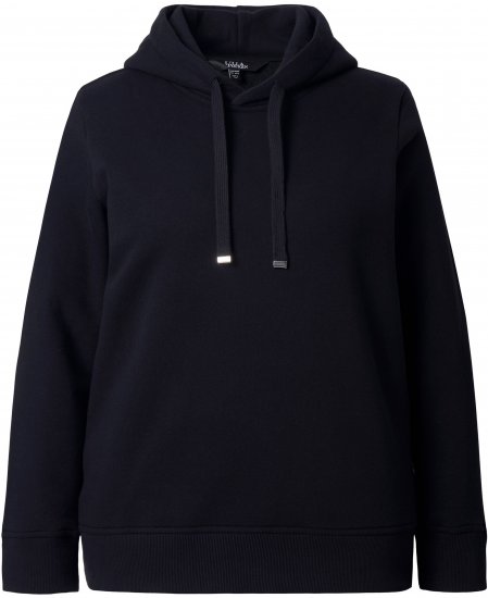 Ulla Popken Relaxed Fit Long Sleeve Hoodie Black - Sudaderas y hoodies - 