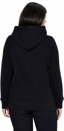 Ulla Popken Relaxed Fit Long Sleeve Hoodie Black - Sudaderas y hoodies - 