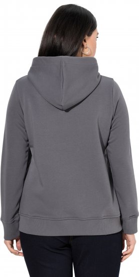 Ulla Popken Relaxed Fit Long Sleeve Hoodie Graphite Grey - Sudaderas y hoodies - 