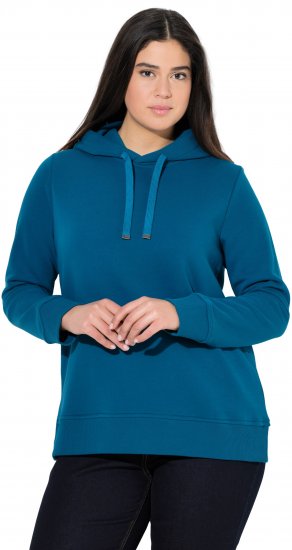 Ulla Popken Relaxed Fit Long Sleeve Hoodie Cerulean - Sudaderas y hoodies - 