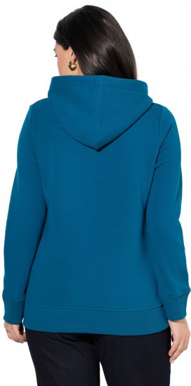 Ulla Popken Relaxed Fit Long Sleeve Hoodie Cerulean - Sudaderas y hoodies - 