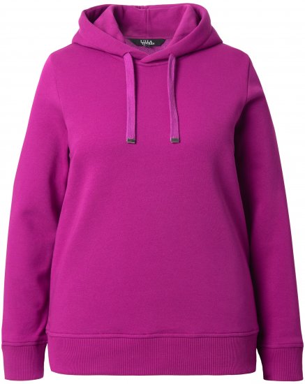 Ulla Popken Relaxed Fit Long Sleeve Hoodie Berry - Sudaderas y hoodies - 