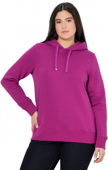 Ulla Popken Relaxed Fit Long Sleeve Hoodie Berry - Sudaderas y hoodies - 