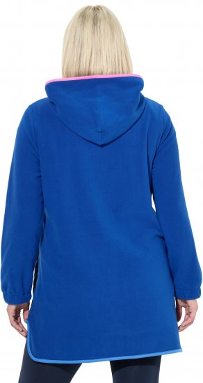 Ulla Popken Color Block Fleece Hoodie Denim Blue - Sudaderas y hoodies - 