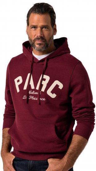 JP1880 Hoodie with Embroidery Aubergine - Sudaderas - Sudaderas 2XL-12XL