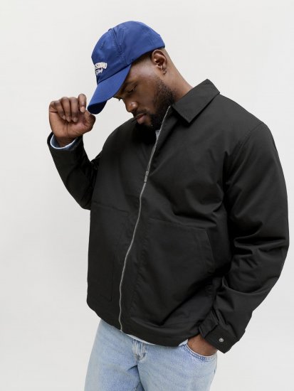 Jack & Jones Winson Worker Jacket Black - Chaquetas - Chaquetas Tallas Grandes 2XL-8XL