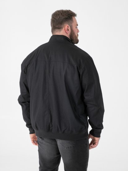 D555 Kent Elastic Rib Hem & Cuffs Harrington Jacket Black - Chaquetas - Chaquetas Tallas Grandes 2XL-8XL