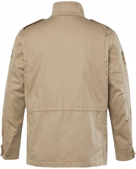 JP1880 Field Jacket with Badges Vintage Look Dark Beige - Chaquetas - Chaquetas Tallas Grandes 2XL-8XL